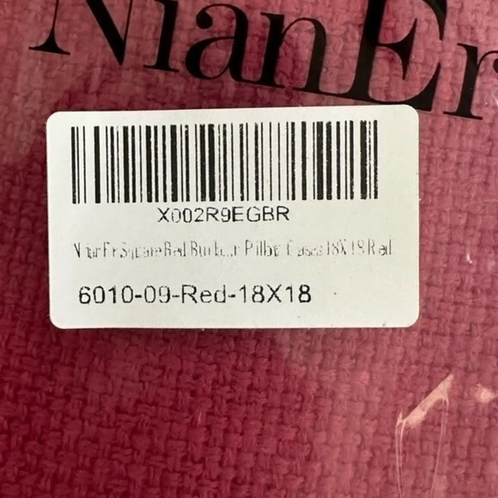 NianEr Burgundy Red Tan Decorative Pillow Covers 18